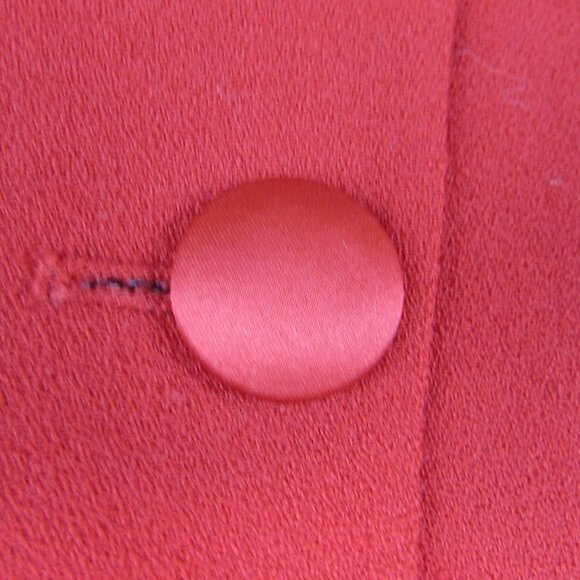 Vtg Christian Dior Women's Red Skirt Suit Skirt and Collarless Blazer Suit Sz 4 - Picture 5 of 10